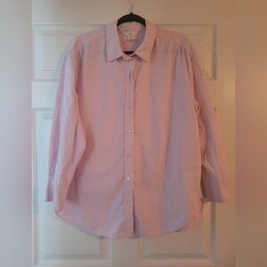 H&M Men's Pink Button-Up Shirt. Size large